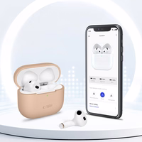 Tech-Protect silikona apvalks Apple AirPods 4 austiņām - bēšs