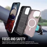 Perfectionists Trīsstūra Mag korpuss iPhone 15 Pro Max rozā zelta krāsā