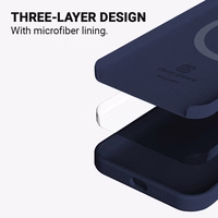 Crong Color Cover Magnetic - iPhone 13 Pro Max MagSafe maciņš (Navy zils)