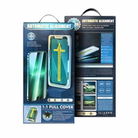 5D pilnas līmes rūdītais stikls iPhone X melns + aplikators