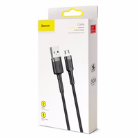 Baseus kabelis Cafule USB - micro USB 3,0m 2A pelēks-melns
