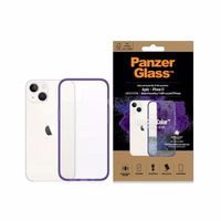 PanzerGlass ClearCase antibakteriālais viedtālruņa apvalks ar Military Grade sertifikātu iPhone 13 / 14 / 15 - caurspīdīgs violets
