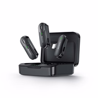 YESIDO KR16 MICROPHONE MEMS 2PCS LIGHTNING, BEZVADU 2.4GHZ melns