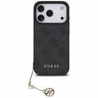 Guess 4G Charms Collection MagSafe viedtālruņa apvalks iPhone 17 Pro - melns