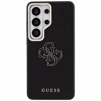Guess maciņš Grained Big 4G Metal Logo for Samsung Galaxy S26 Ultra melns