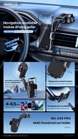 Automašīnas tālruņa turētājs Remax RM-C59 PRO (instrumentu panelis), melns