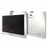 Karl Lagerfeld Saffiano Plaque apvalks 14" portatīvajam datoram - melns