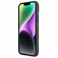 Nillkin CamShield Leather S viedtālruņa apvalks iPhone 14 apvalks ar kameras vāciņu melns