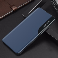 Viedtālruņa apvalks Samsung Galaxy A72 4G zils ar statīvu, Eco Leather View Case