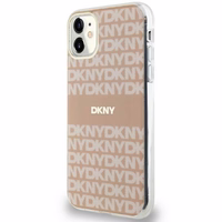 DKNY IML mono un svītras magnētiskais viedtālruņa apvalks iPhone 11 / Xr - rozā