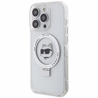 Karl Lagerfeld KLHMP15XHMRSCHH iPhone 15 Pro Max 6.7" balts ar statīvu Viedtālruņa apvalks Choupette Head MagSafe