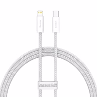 Baseus Dynamic USB-C kabelis Lightning, 23 W, 1 m (balts)