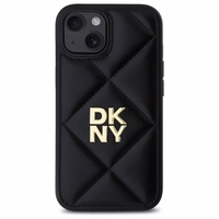 DKNY Quilted Stack Logo viedtālruņa apvalks iPhone 14 - melns