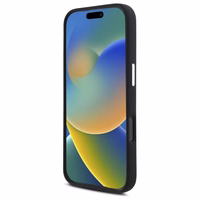 AMG silikona grafiskais magnētiskais viedtālruņa apvalks iPhone 16 Pro Max - melns