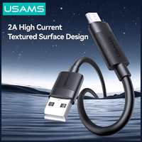 Kabelis USAMS U94 18W MicroUSB uz USB-A 1m melns