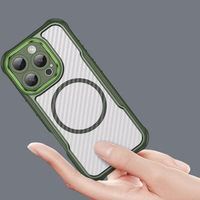 Leading Series Magnētiskais silikona viedtālruņa apvalks iPhone 16 Pro Max - zaļa