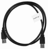 Lanberg CA-USBA-20CU-0010-BK USB cable 1m 2.0 USB A melns
