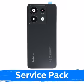 Aizmugurējais vāciņš saderīgs ar Xiaomi Redmi Note 13 Pro 5G melns (Service Pack)