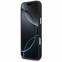 Guess Graudains Trīsstūra logotips Magnētiskais apvalks viedtālrunim iPhone 17 Pro - melns