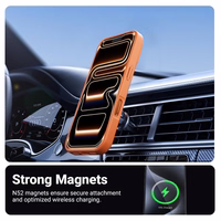 Crong Hybrid Matte Magnetic - MagSafe iPhone 17 Pro maciņš (oranžs)