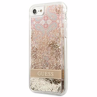 Guess Paisley Šķidro Spīdumu apvalks iPhone SE 2022 / SE 2020 / 7 / 8 - zelta