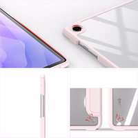 Korpuss Dux Ducis Toby Samsung X210/X215/X216 Tab A9 Plus 11.0/X230/X235/X236 Tab A11 Plus 11.0 rozā krāsā