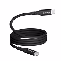 Crong Soft Link - 100W PD 5A USB-C to USB-C kabelis 200cm (melns)