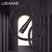 USAMS Pīts kabelis U41 lightning 3m2A melns SJ397USB01 (US-SJ397) Fast Charge