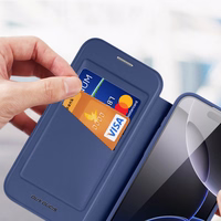 Dux Ducis Skin X Pro Viedtālruņa vāks ar maku, MagSafe saderīgs - Zils