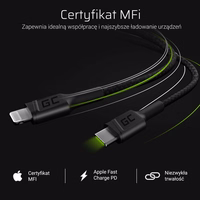 zaļš Cell KABGC07 lightning cable 1 m melns