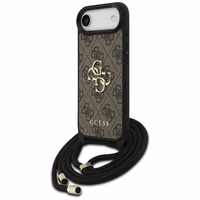 Guess 4G Big Logo Cord Stap soma pāri plecam viedtālrunim iPhone 17 Air - brūns
