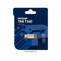 Patriot Memory Tab T560 64GB USB flash drive Dual USB 120MB/s (PS64GT560DS5D) sudraba