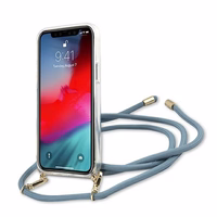 Guess GUHCP12SCRTVSBL iPhone 12 mini 5.4" zils/zils cietais apvalks Script Vintage