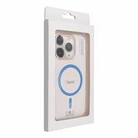 Drop Glue krāsains gredzenveida Magnētiskais viedtālruņa apvalks, saderīgs ar MagSafe IPHONE 14 PRO, gaiši zils