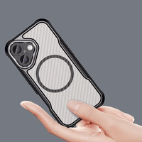 Leading Series magnētiskais silikona viedtālruņa apvalks iPhone 16 - melns