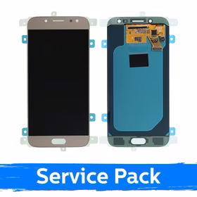LCD Displejs Saderīgs ar Samsung J530 J5 Zeltains (Service Pack)