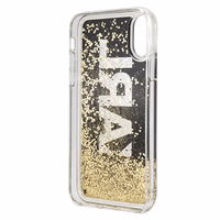 Karl Lagerfeld Karl Logo Glitter iPhone X/Xs viedtālruņa apvalks - melns