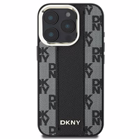DKNY Rūtainais raksts magnētiskais iPhone 16 Pro Max viedtālruņa apvalks - melns