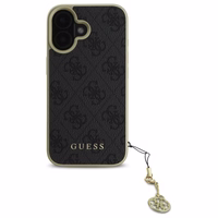 Guess 4G Charms Kolekcijas viedtālruņa apvalks iPhone 16 Plus - melns