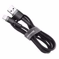 Baseus Cafule USB Lightning kabelis 1,5A 2m (pelēks+melns)