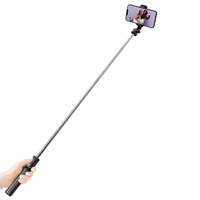 Crong SelfieGo Lite – Compact Bluetooth Selfie Stick Tripod (melns)