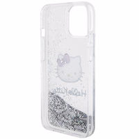 Hello Kitty šķidro spīdumu piekariņi Kitty Head viedtālruņa apvalks iPhone 15 - sudrabains