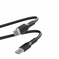 PURO ICON Soft kabelis - Kabel USB-C do USB-C 1,5 m (melns)