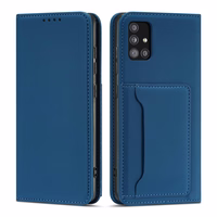 Magnētiskais karšu apvalks Xiaomi Redmi Note 11 Pro maciņš karšu turētājs zils