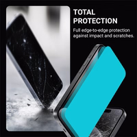 Crong Anti-Bacterial 3D Armor Glass - 9H Full līme Tempered Glass iPhone 16 Plus / iPhone 15 Plus + Installation Frame
