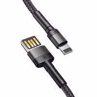 Baseus Cafule Divpusējs USB Lightning kabelis 1.5A 2m (pelēks+melns)