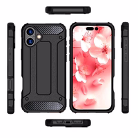 Hybrid Armor viedtālruņa apvalks iPhone 16 Plus - melns