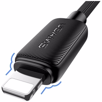 Kabelis USAMS KY Series US-SJ694 2.4A Lightning uz USB-A 2m balts