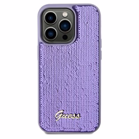 Guess Sequin Script Metal viedtālruņa apvalks iPhone 13 Pro Max - violeta