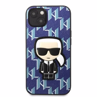 Karl Lagerfeld KLHCP13SPMNIKBL iPhone 13 mini 5.4" cietais apvalks zils/zils Monogramma Ikonik Plāksteris